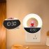 Remote Control LED Night Light 3 Lighting Colors 10 Brightness Level Dimmable Night Light Bathroom Clock Rechargeable And Plug in Multi functional Bedside Lamp 