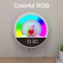 Remote Control LED Night Light 3 Lighting Colors 10 Brightness Level Dimmable Night Light Bathroom Clock Rechargeable And Plug in Multi functional Bedside Lamp 