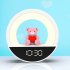 Remote Control LED Night Light 3 Lighting Colors 10 Brightness Level Dimmable Night Light Bathroom Clock Rechargeable And Plug in Multi functional Bedside Lamp 