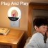 Remote Control LED Night Light 3 Lighting Colors 10 Brightness Level Dimmable Night Light Bathroom Clock Rechargeable And Plug in Multi functional Bedside Lamp 