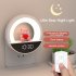 Remote Control LED Night Light 3 Lighting Colors 10 Brightness Level Dimmable Night Light Bathroom Clock Rechargeable And Plug in Multi functional Bedside Lamp 