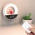 Remote Control LED Night Light 3 Lighting Colors 10 Brightness Level Dimmable Night Light Bathroom Clock Rechargeable And Plug in Multi functional Bedside Lamp 