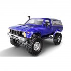 Remote Control Military Truck 4 Wheel Drive Off-Road RC Car Model Remote Control Climbing Car Gift Toy Blue KIT