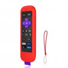 Remote Control Protective Case Compatible For Roku Ultra 2022 Tv Controller Waterproof Silicone Cover red