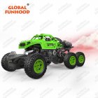 Remote Control Racing Car 6 channel Automatic Demonstration Spray Climbing Car with Searchlight 646 1 Green
