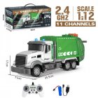 Remote Control Sanitation Truck 11CH Electric Engineering Vehicle with Music Light
