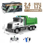 Remote Control Sanitation Truck 11CH Electric Engineering Vehicle with Music Light