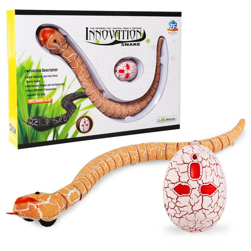 Remote Control Snake Realistic Robot Snake Toy With Infrared Receiver Rc Animal Prank Toy For Children Gifts Yellow