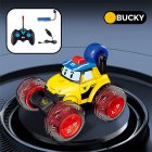 Remote Control Stunt Car With LED Lights 360 Degree Rotation Flipping Rechargeable Rc Car Model Toys For Boy Girls Birthday Gifts yellow 1 battery