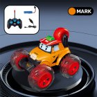 Remote Control Stunt Car With LED Lights 360 Degree Rotation Flipping Rechargeable Rc Car Model Toys For Boy Girls Birthday Gifts Orange 1 battery
