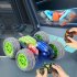 Remote Control Stunt Car Double Sided 360   Rotating Tumbling Twisting Car With Light Music 2 4G Rechargeable RC Car For Boys Gifts green