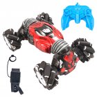 Remote Control Stunt Car Gesture Induction Twisting Off-Road Vehicle Light Music Drift Dancing Side Driving <span style='color:#F7840C'>RC</span> <span style='color:#F7840C'>Toy</span> Gift for Kids red