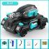 Remote Control Tank Toy Off road Four wheel Drive Water Bomb Remote Control Car Gesture Sensing Children Rc Car Blue Dual RC 3 batteries