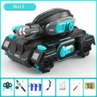 Remote Control Tank Toy Off-road Four-wheel Drive Water-Bomb Remote Control Car Gesture Sensing Children Rc Car Blue Dual RC 3 batteries
