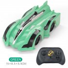 Remote Control Wall Climbing Car Four-channel Suction Stunt Car Model Toys With Colorful Lights For Boys Gifts green