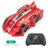 Remote Control Wall Climbing Car Four channel Suction Stunt Car Model Toys With Colorful Lights For Boys Gifts blue