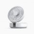 Remote Control Wireless Air Cooling Fan with LED Light Wall Mounted Folding Electric Ventilator Table Fan White