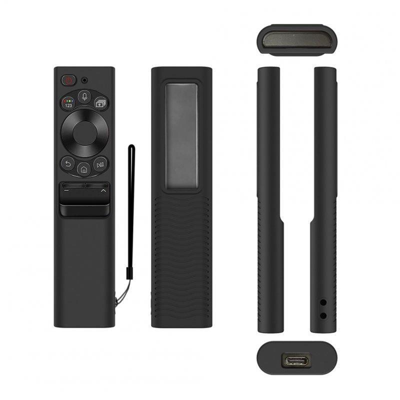 Remote Silicone Case Holder Protective Cover Compatible For Samsung Bn59-01357/bn59-01311/bn59-01363 Solar Remote Control black
