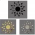 Removable 3D Sun Pattern Mirror Surface Wall Sticker Gold