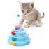 Removable 4 layer  Cats  Turntable  Toys With Antenna Ball Educational Training Amusement Plate Accessories Interactive Props White