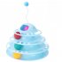 Removable 4 layer  Cats  Turntable  Toys With Antenna Ball Educational Training Amusement Plate Accessories Interactive Props Blue