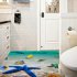 Removable Beach Sea 3D Wall Sticker  60x90cm  Waterproof Starfish Floor Stickers Wall Decals for Kids Room Nursery Decor