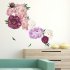 Removable Elegant Peony Pattern Wall Sticker for Wedding Room Bedroom Sofa Background Decor FX64086