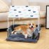 Removable House Shape Pet Dog Assembly Nest for Autumn Winter Sleeping gray 63X43X63