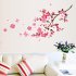 Removable Pink Color Butterflies Peach Blossom Pattern Wall Sticker for Living Room Bedroom AY6008