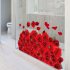 Removable Romantic 3D Roses Pattern Sticker for Bathroom Living Room Wall Floor Decor 60x90CM