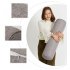 Removable Solid Color Round Cervical Pillow Bed Roll Cushion Head Leg Back Support Light Travel Column Pillow Smoke gray 10x40cm