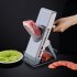 Removable Vegetable Chopper Professional Multifunctional Finger Guard Manual Vegetable Cutter Kitchen Mandoline grey