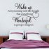 Removable Wake up Wonderful Quote Wall Sticker for Bedroom Decoration 57x40cm