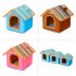 Removable Washable House Shape Pet Nest for Dogs Cats Puppy Sleeping brown S