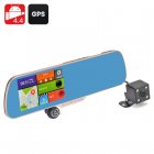 Remove the stress from driving with this HD mirror DVR and back up camera that has GPS Navigation and an Android 4 4 user interface