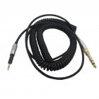 Replacement Audio Cable Compatible For Audio-technica Ath-m50x M40x M70x Spring Headphone Cable Aux 2.5mm black