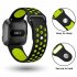 Replacement Band Sport Breathable Silicon Wristband Watch Strap for Fitbit Versa Black with gray