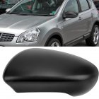 Replacement Door Wing Mirror Cover Left Side Compatible For Qashqai X-Trail J10 2007-2014 Automobile Rear View Mirror Housing Covering Cap Accessories black left