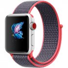 Replacement Sport Nylon Woven Band for Apple Watch Series 4 40mm 44mm Bright pink 44mm