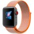 Replacement Sport Nylon Woven Band for Apple Watch Series 4 40mm 44mm Orange red 44mm
