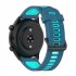 Replacement Watch Band Striped Silicone Strap Wristband Compatible For Amazfit Gtr4 Gts3 Garmin Watch Black blue 22mm