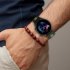Replacement Watch Band Striped Silicone Strap Wristband Compatible For Amazfit Gtr4 Gts3 Garmin Watch Black blue 22mm