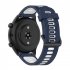 Replacement Watch Band Striped Silicone Strap Wristband Compatible For Amazfit Gtr4 Gts3 Garmin Watch Black blue 22mm