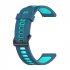 Replacement Watch Band Striped Silicone Strap Wristband Compatible For Amazfit Gtr4 Gts3 Garmin Watch Black blue 22mm