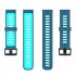 Replacement Watch Band Striped Silicone Strap Wristband Compatible For Amazfit Gtr4 Gts3 Garmin Watch Black blue 22mm