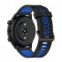 Replacement Watch Band Striped Silicone Strap Wristband Compatible For Amazfit Gtr4 Gts3 Garmin Watch Black blue 22mm