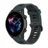 Replacement Watch Band Striped Silicone Strap Wristband Compatible For Amazfit Gtr4 Gts3 Garmin Watch Black blue 22mm