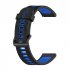 Replacement Watch Band Striped Silicone Strap Wristband Compatible For Amazfit Gtr4 Gts3 Garmin Watch Black blue 22mm