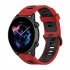 Replacement Watch Band Striped Silicone Strap Wristband Compatible For Amazfit Gtr4 Gts3 Garmin Watch Black blue 22mm