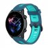 Replacement Watch Band Striped Silicone Strap Wristband Compatible For Amazfit Gtr4 Gts3 Garmin Watch Black blue 22mm
